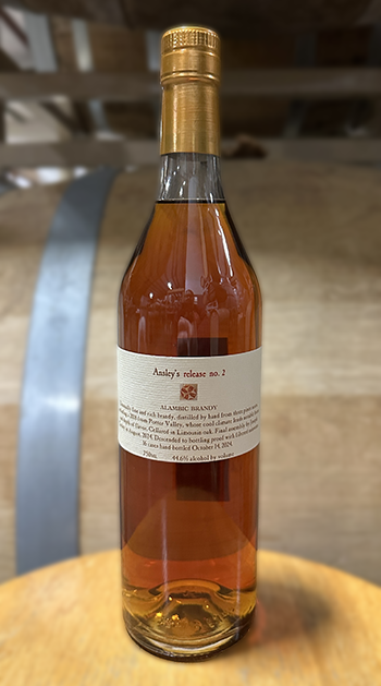 A bottle of Ansley's Alambic Brandy Release No 2