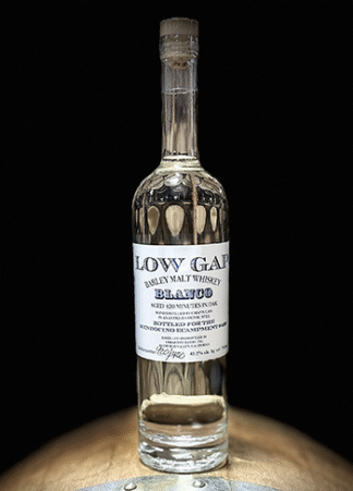 Bottle of Low Gap Blanco Clear Malted Barley Whiskey
