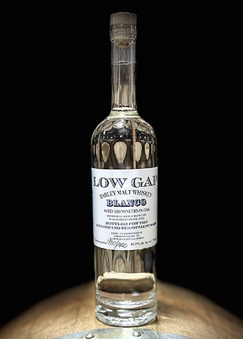 Bottle of Low Gap Blanco Clear Malted Barley Whiskey
