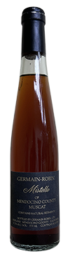 A bottle of Germain-Robin Muscat Mistelle